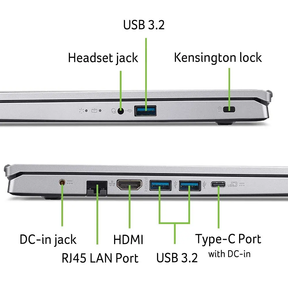 Ноутбук Acer Aspire Go 15,NX.J7XEX.01K,5 7430U (6-core),Radeon,16GB 3200MHz (1x16GB) DDR4 - фото 10