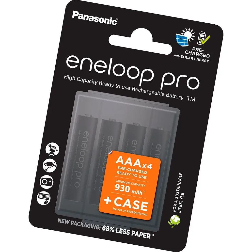 Акумулятор Panasonic Eneloop Pro AAA 930mAh NiMh 4шт + Case Eneloop (BK-4HCDEC4CP) [103353] - фото 2