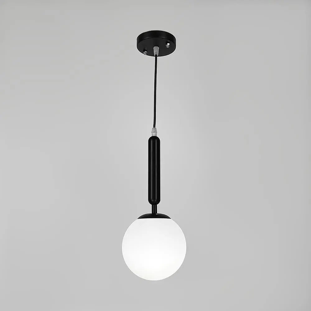 Подвесной светильник в черном корпусе с белым плафоном | Line F | Арт. A91086/1 BK - фото 3