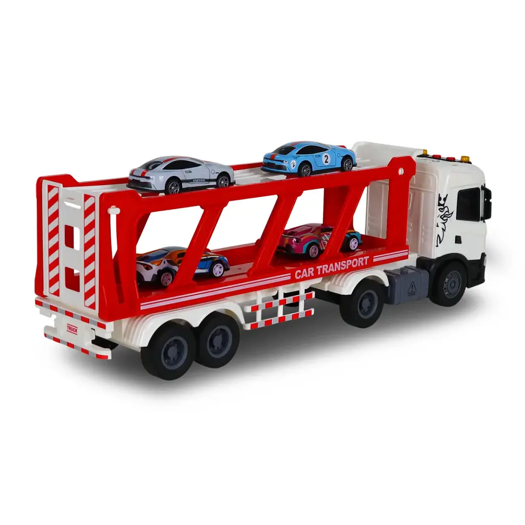 Спецтехніка TechnoDrive серії Large Truck – Автоперевізник Scania (4 машини, світло, звук) (6414KS) - фото 9