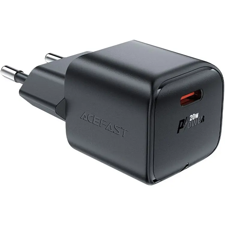 Зарядное устройство Acefast USB-C 20W Gan A73 mini Fast Charger Black (6974316282648) - фото 4