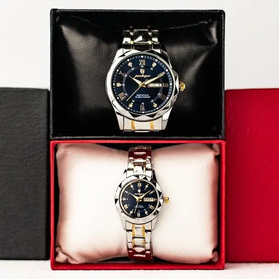 Комплект годинників для пари Poedagar Stava Couple (жіночі та чоловічі) 2 шт. - фото 3