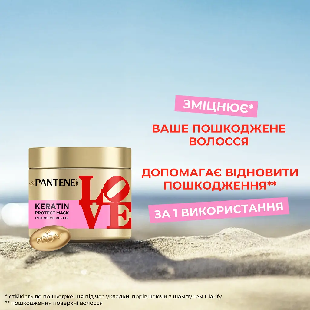 Маска для волосся Pantene Pro-V x Robert Indiana Artist Edition Інтенсивне відновлення з кератином 300 мл (8006530274999) - фото 3