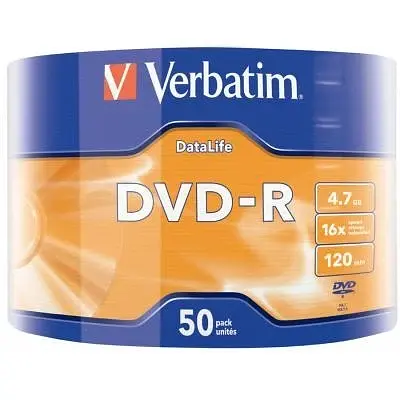 Диски DVD-R Verbatim 4.7Gb 16X CakeBox (43791)