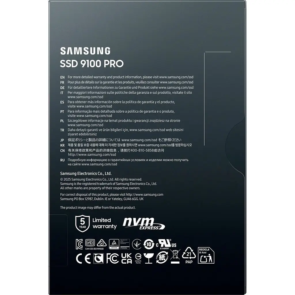 SSD накопичувач Samsung 9100 PRO 2TB (MZ-VAP2T0BW) [134167] - фото 8