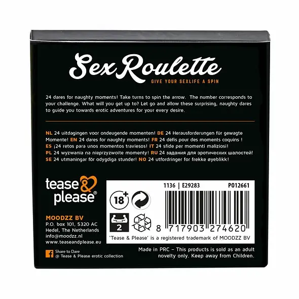 Еротична гра Tease Please Sex Roulette Kamasutra (помаранчевий) - фото 4