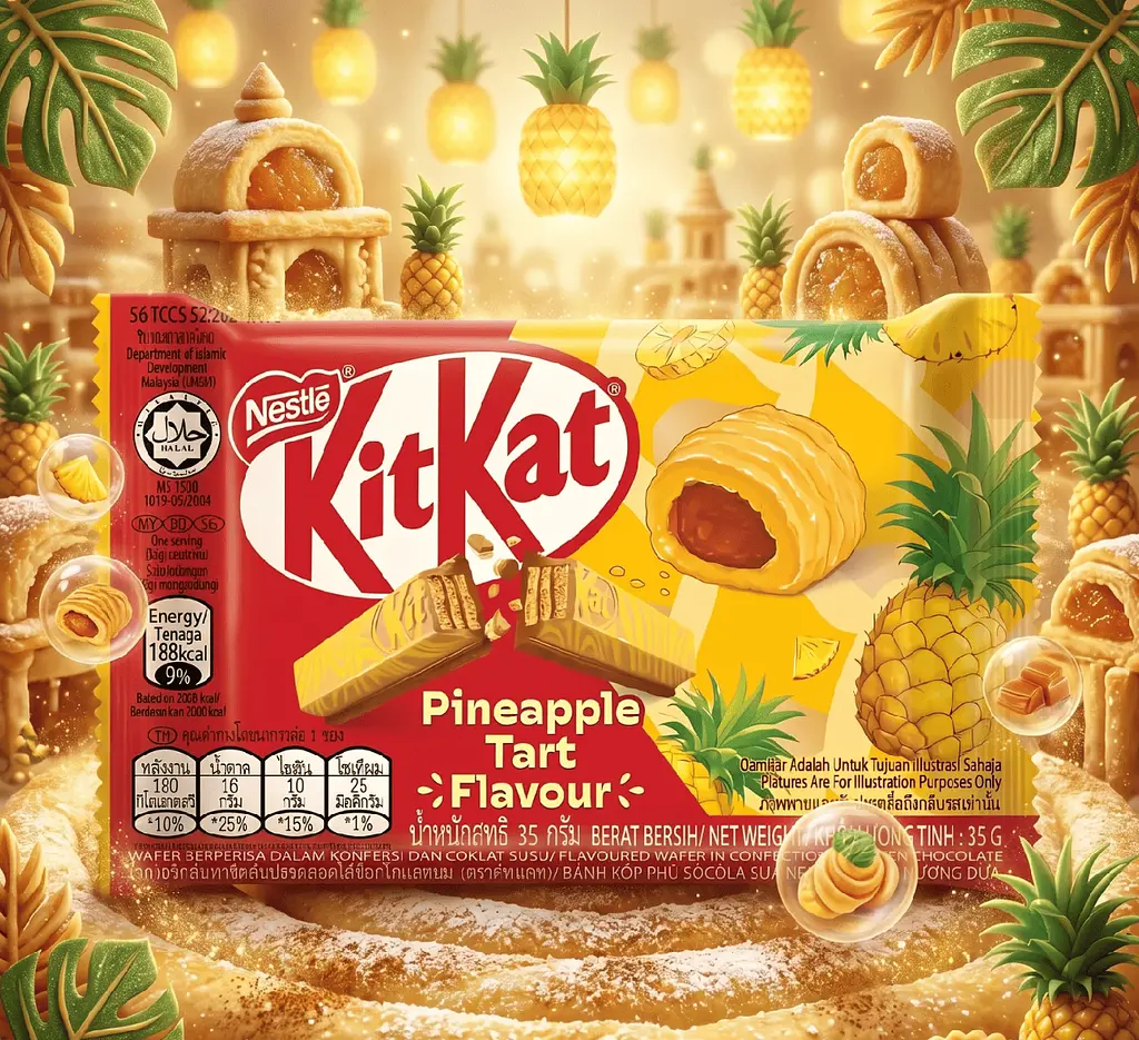 Шоколадний батончик Kit Kat Pineapple Tart Flavour 35 г - фото 3