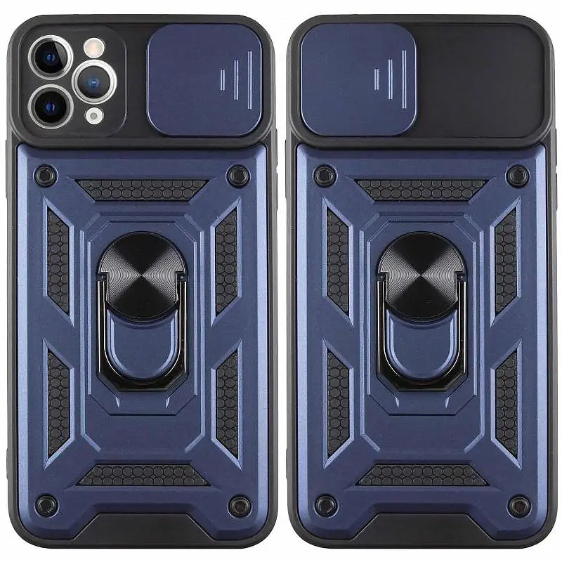 Чохол Ummi Camshield Serge Ring для Apple iPhone 12 Pro / 12 (6.1) Синій / Navy - фото 2