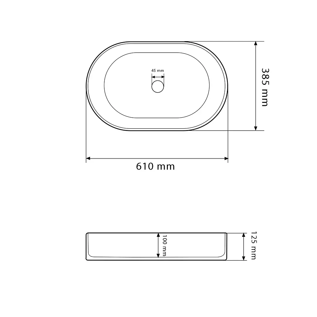 Умивальник VBI Verona 60 onyx glossy накладний VBI-011322 - фото 2