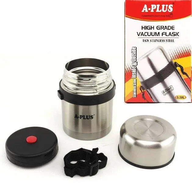 Термос харчовий з нержавіючої сталі A-PLUS 1662 500 ml з чохлом - фото 5