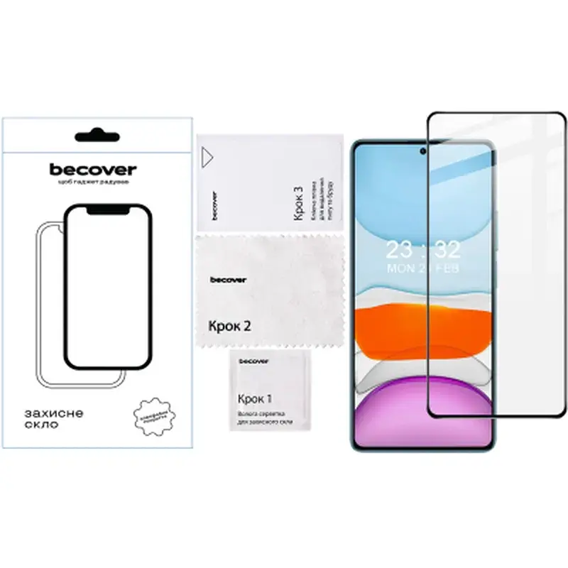 Скло захисне BeCover Xiaomi Redmi Note 14 4G Black (713099) - фото 4
