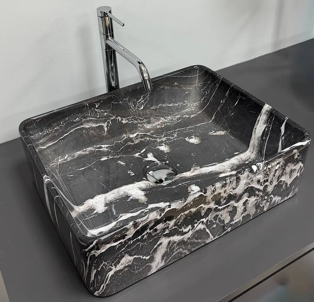 Умивальник VBI Asti M black onyx накладний VBI-013006, Чорний матовий - фото 5