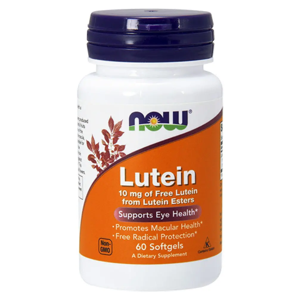 Натуральна добавка NOW Lutein 10 mg, 60 капсул