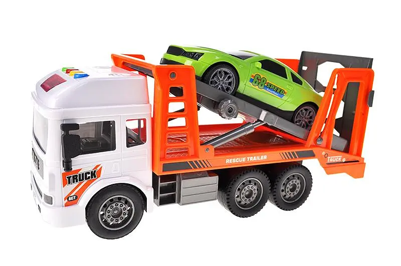 Інерційна вантажівка-автовоз із причепом YG Toys зі звуком та світлом, іграшкова машина 3+ (8030-113A) - фото 3