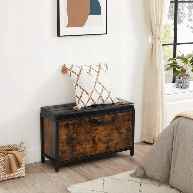 Тумба для взуття Leobert Fenster з м'яким сидінням коричнева - фото 7