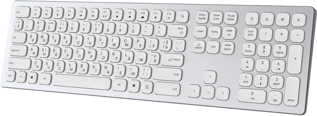 Клавиатура беспроводная OfficePro SK1550W White - фото 2