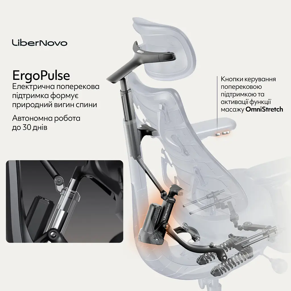 Крісло офісне LiberNovo Omni Midnight Black 48 см (CP-GW-0000015-00-01) - фото 10