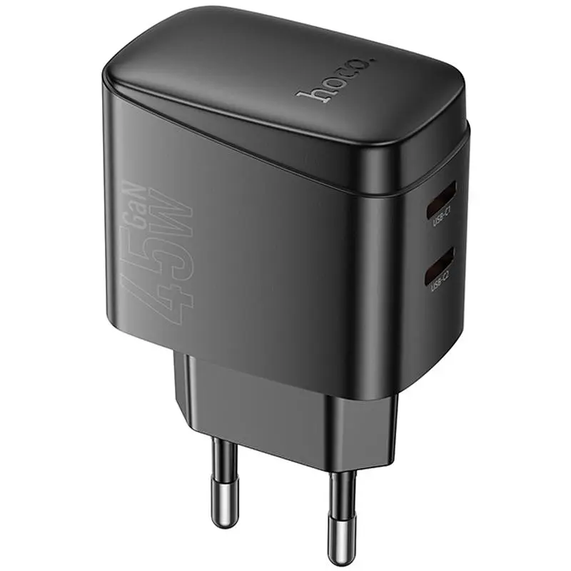 МЗП Hoco CS62A Bright PD45W (2USB-C) Black - фото 4