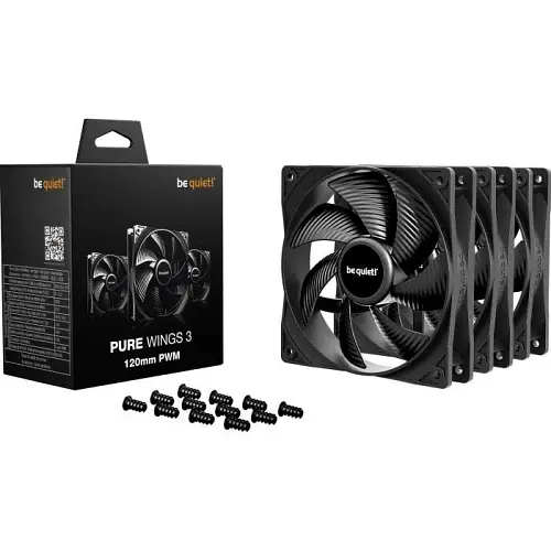 Вентилятор 120 мм, Pure Wings 3, Black, 3шт be quiet! teh0028717 - фото 4