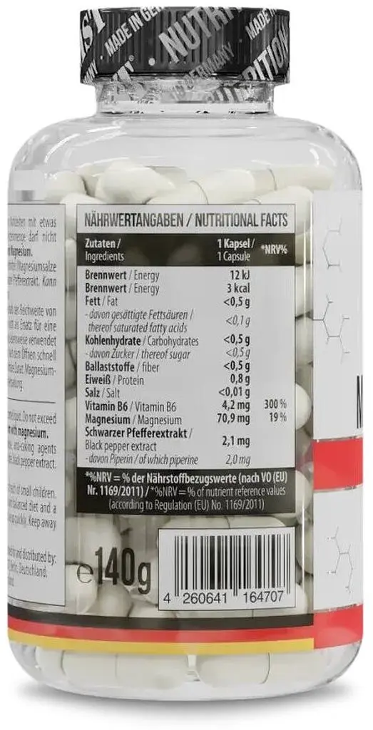 Магний таурат и витамин В6 MST Magnesium Taurate + Vitamin B6, 120 капсул для поддержки нервной и сердечно-сосудистой системы - фото 3