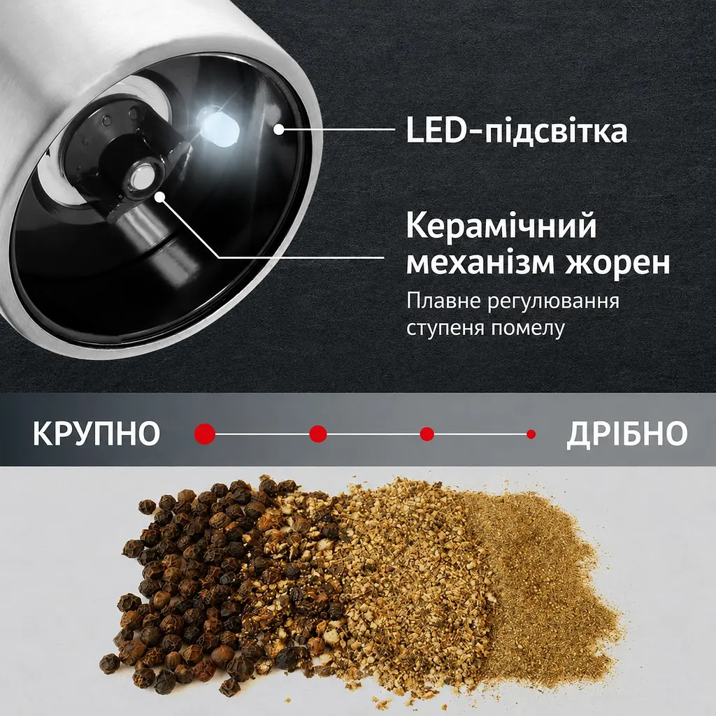 Млин для спецій електричний червона ADE KG 1900-2 - фото 3