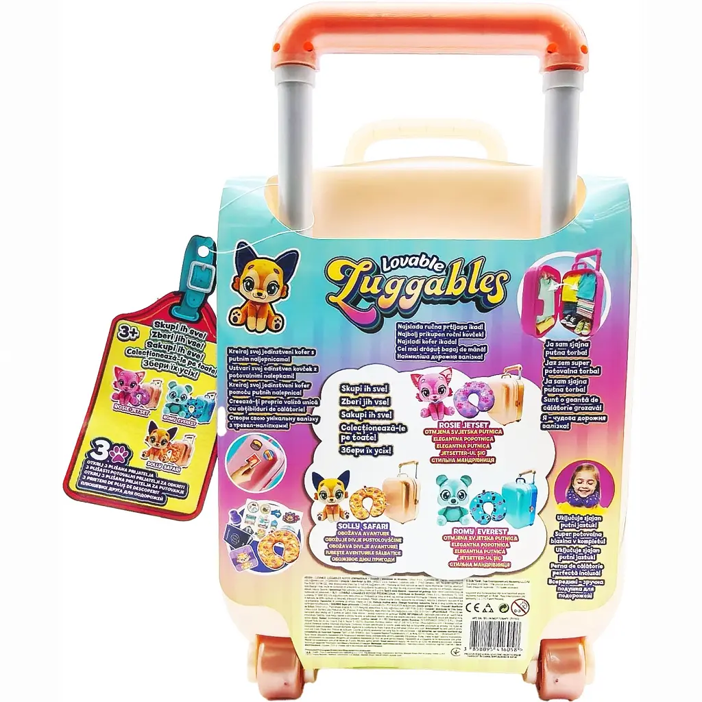 Ігровий набір Lovable Luggables м'яка іграшка Solly з подушкою і валізкою (815887029507) - фото 7