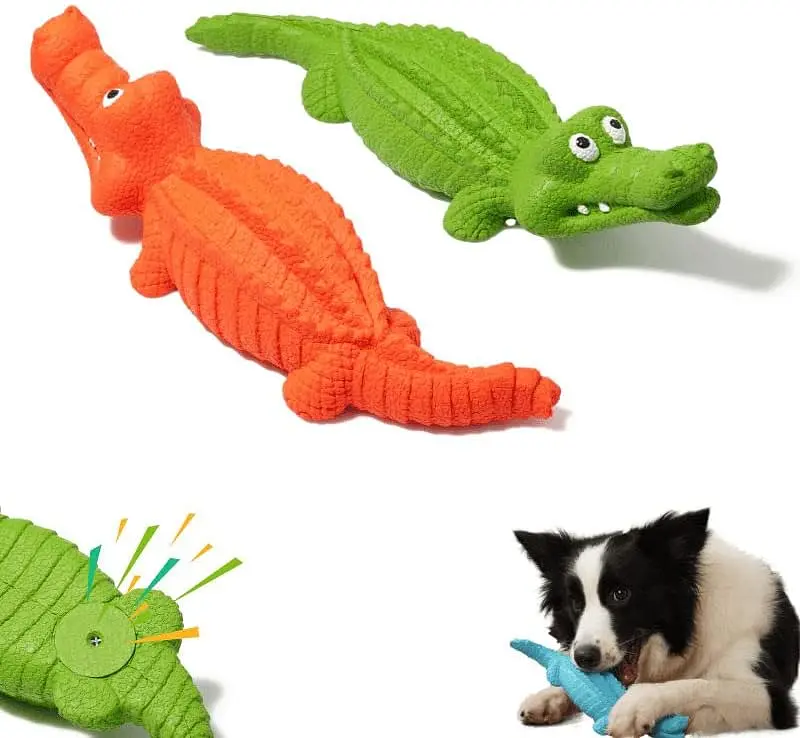 Іграшка для жування Derby Alligator з пищалкою, Блакитний - фото 5