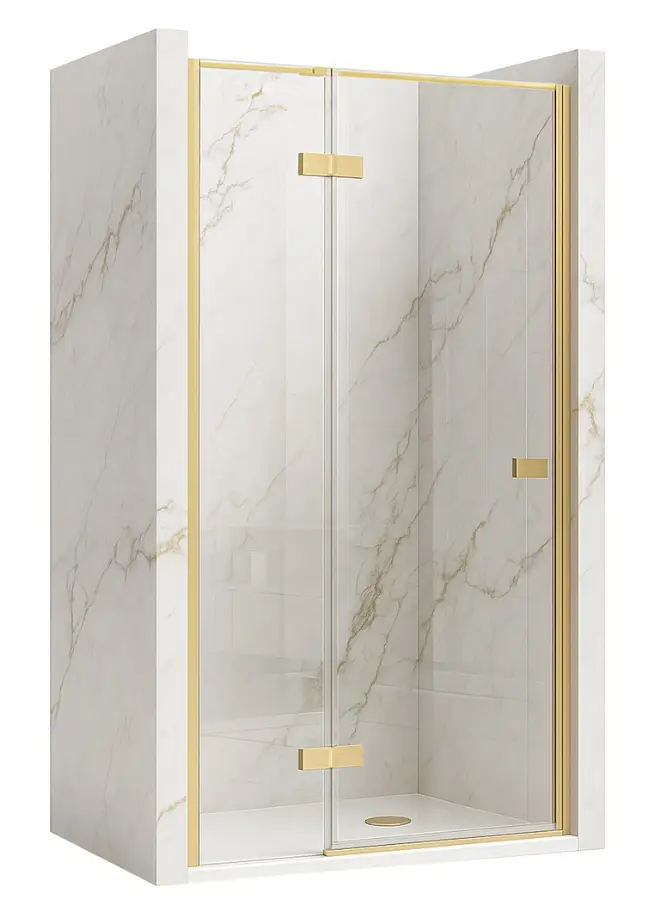 Розпашні душові двері Rea Atlas 80 L brushed gold REA-K4672