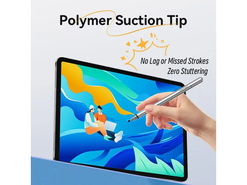 Стилус Vention 2-in-1 Stylus Pen Gray Aluminum Alloy Type (KQMH0) - фото 9