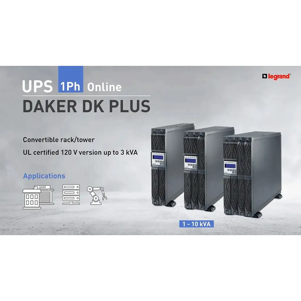 Джерело безперебійного живлення Legrand DAKER DK Plus 2000ВА/1800Вт, 6xC13, RS232, USB, EPO, R/T - фото 3