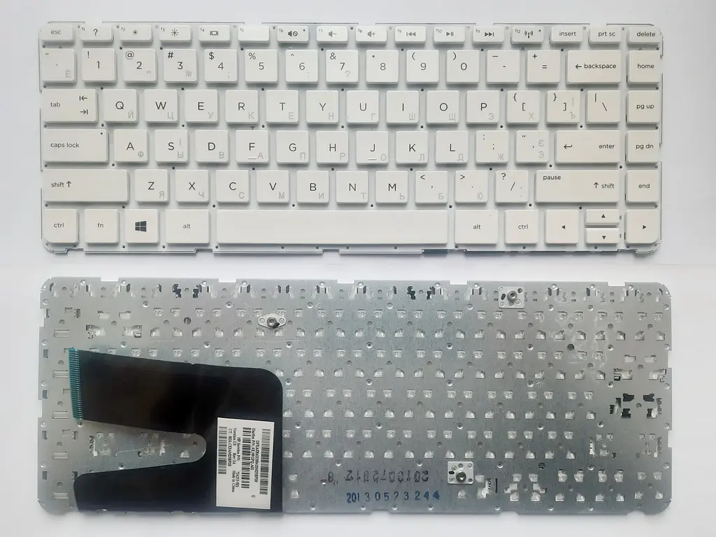 Клавіатура для ноутбуків HP Pavilion SleekBook 14-E Series біла без рамки RU/US