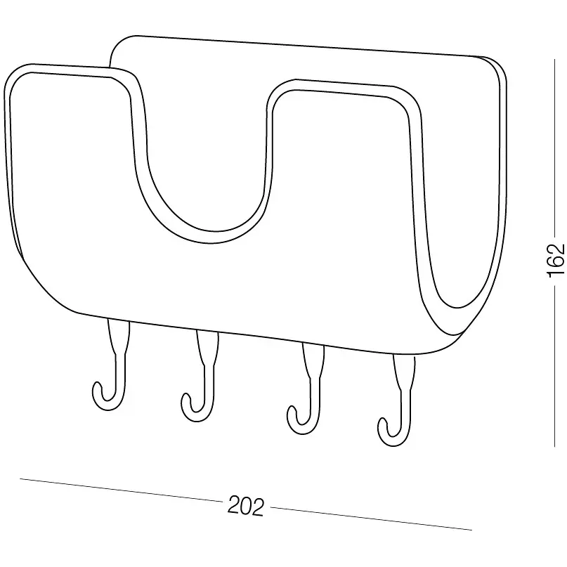 Тримач настінний МВМ My Home, білий із сірим (KP-10 WHITE/GRAY) - фото 2