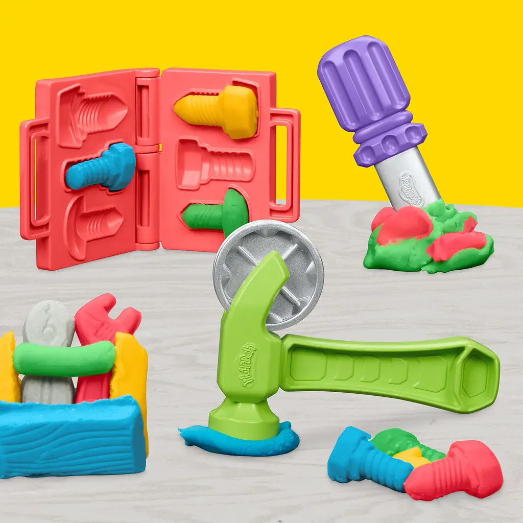 Набор для творчества с пластилином Hasbro Play-Doh Stamp and Saw Tool Bench (F9141) - фото 9