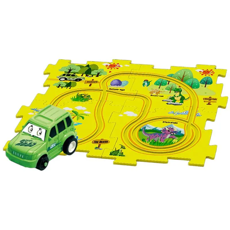 Развивающая игрушка-пазл Epik SHT 1103A Dinosaur Park 25 pcs Yellow - фото 5