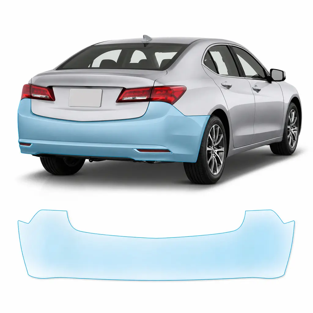 Антигравійна захисна бронеплівка за лекалами для Acura TLX I 2015-2017 - задній бампер