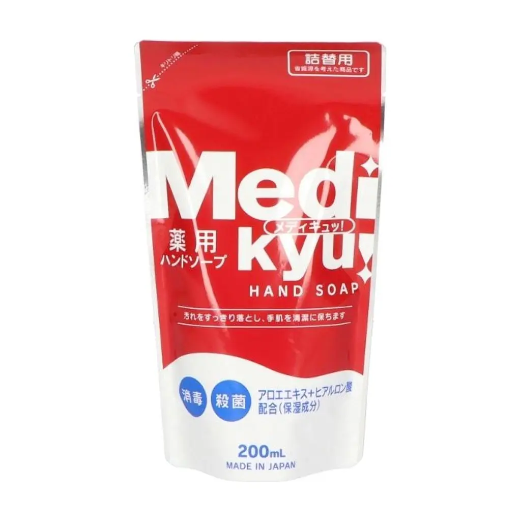 Рідке мило Rocket Soap Medi Kyu Medicated Hand Soap антибактеріальне змінний блок 200 мл (4571113800611)