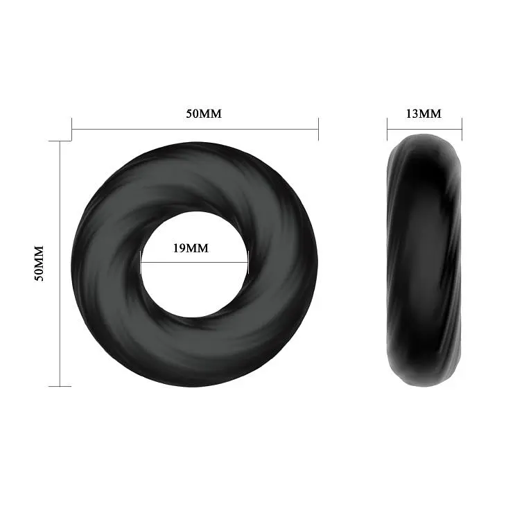 Ерекційне кільце Crazy Bull Super Soft Silicone, 5 см (чорний) - фото 6