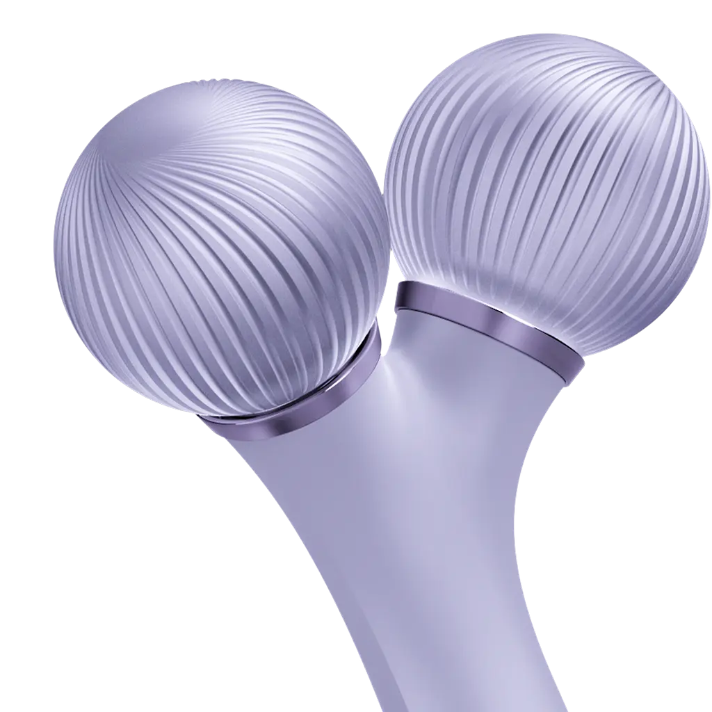 Електронний звуковий ролик для обличчя GESKE Sonic Facial Roller 4 в 1 фіолетовий - фото 2