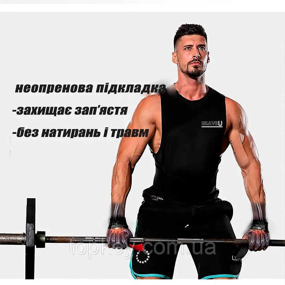 Спортивні Лямки для Тяги BraveU з неопреновою підкладкою та антиковзним шаром, спортивні ремені для штанги, залу, фітнесу - фото 7
