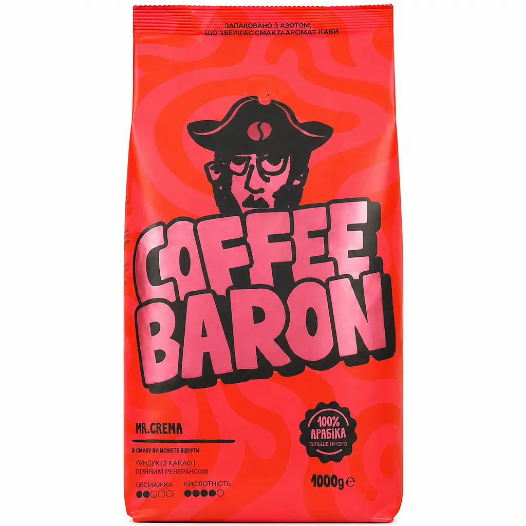 Кава в зернах Coffee Baron Mr. Crema 1 кг - фото 2