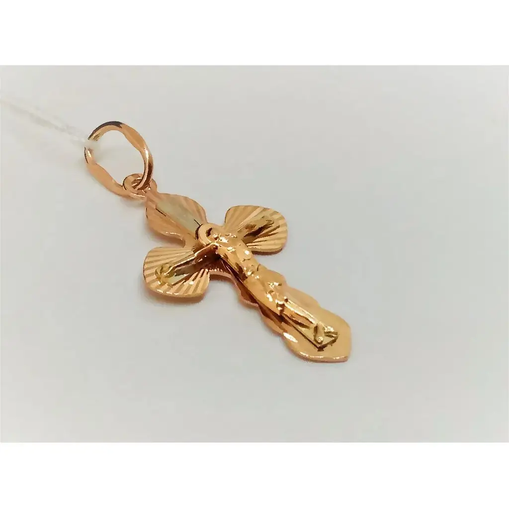 Золотой крестик Столичная Ювелирная Фабрика. Распятие Христа. 529703 - фото 2