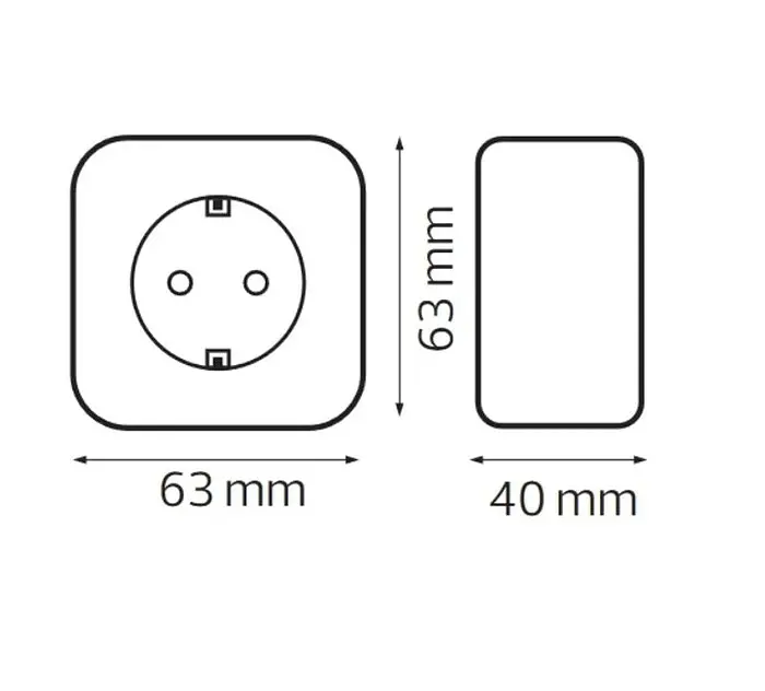 Розетка HOROZ ELECTRIC Eva, одинарна, накладна із заземленням, чорна - фото 2