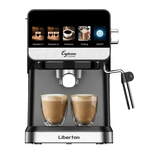 Кавоварка ріжкова Liberton LCM-2209 Inox/Black, 1050W, 1.5 л