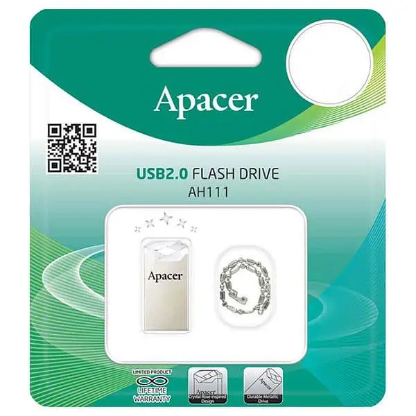 Флеш-накопичувач Apacer USB 32GB AH111 Silver/Crystal (AP32GAH111CR-1) - фото 3
