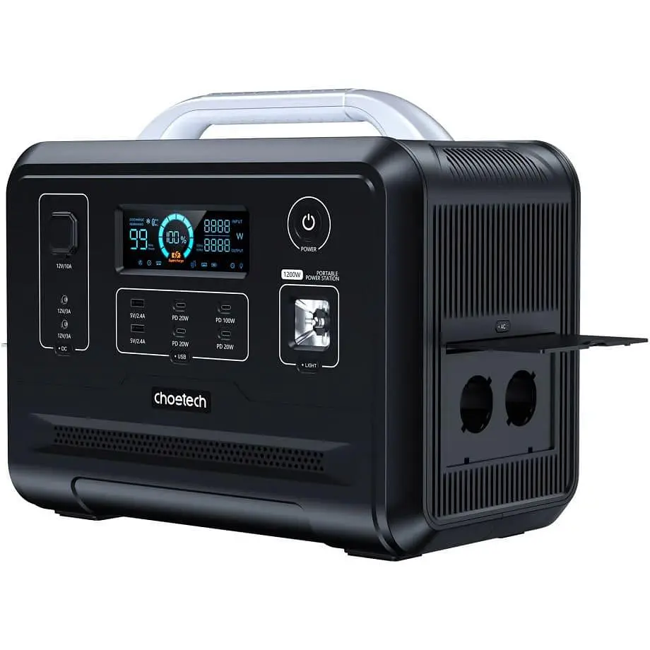 Зарядная станция Choetech / 1200 Вт / 960 Вт/ч / LiFePO4 (BS005) UA - фото 2