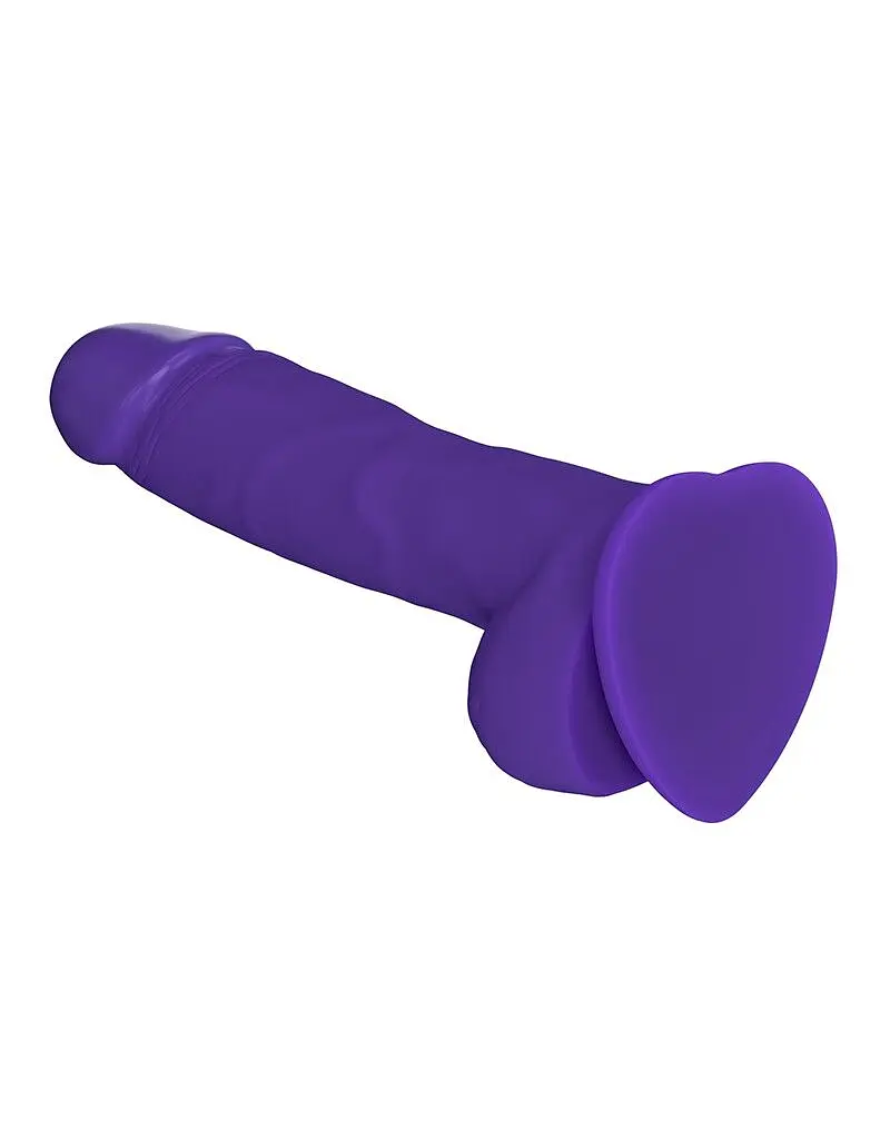 Реалістичний фалоімітатор Strap-On-Me Soft Realistic Dildo Violet XL, 19.8х4.3 см (фіолетовий) - фото 3