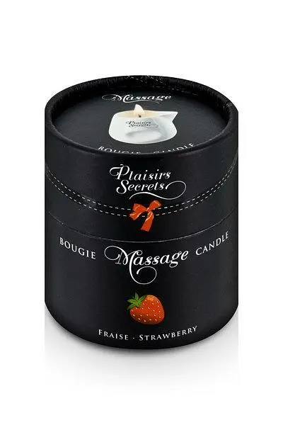 Масажна свічка Plaisirs Secrets Strawberry з ароматом полуниці в подарунковій упаковці, 80 мл - фото 3