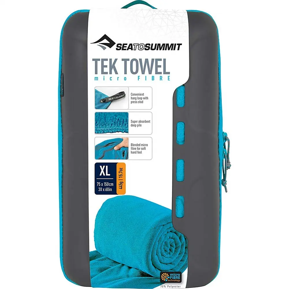 Рушник Sea To Summit Tek Towel XL Серый-Зеленый - фото 2
