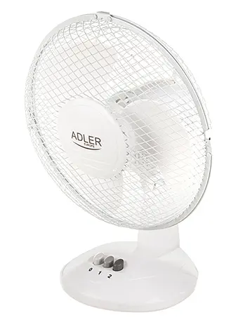 Настільний вентилятор Adler AD 7302, 23 см, 45 Вт, поворотний, 2 швидкості, регулювання нахилу, компактний вентилятор для дому та - фото 5