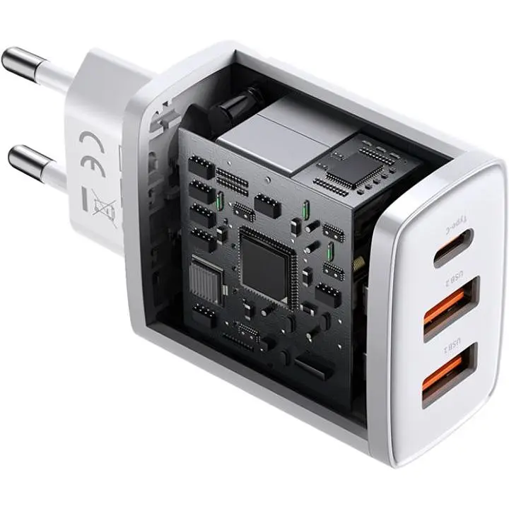 Зарядний пристрій Baseus Compact Quick Charger 2U+C 30W White (CCXJ-E02) - фото 5